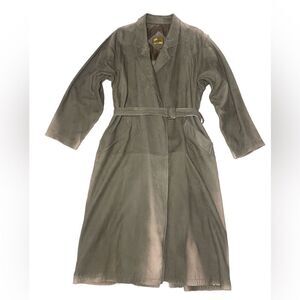 Vintage Fendi Men’s Olive Green Belted Trench Coat w/Silky Lining (Size: 54)